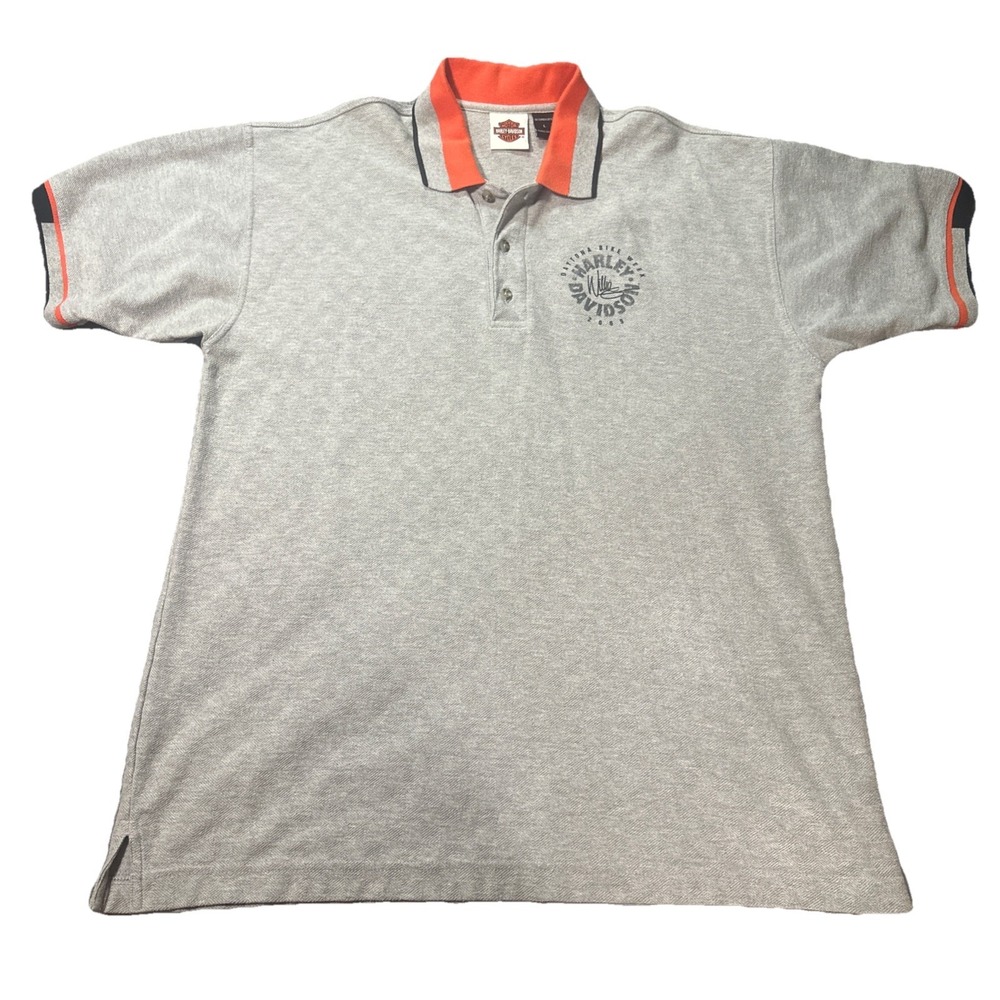 Harley Davidson Willie G Polo Men Size L Daytona Bike Week 2009 Grey